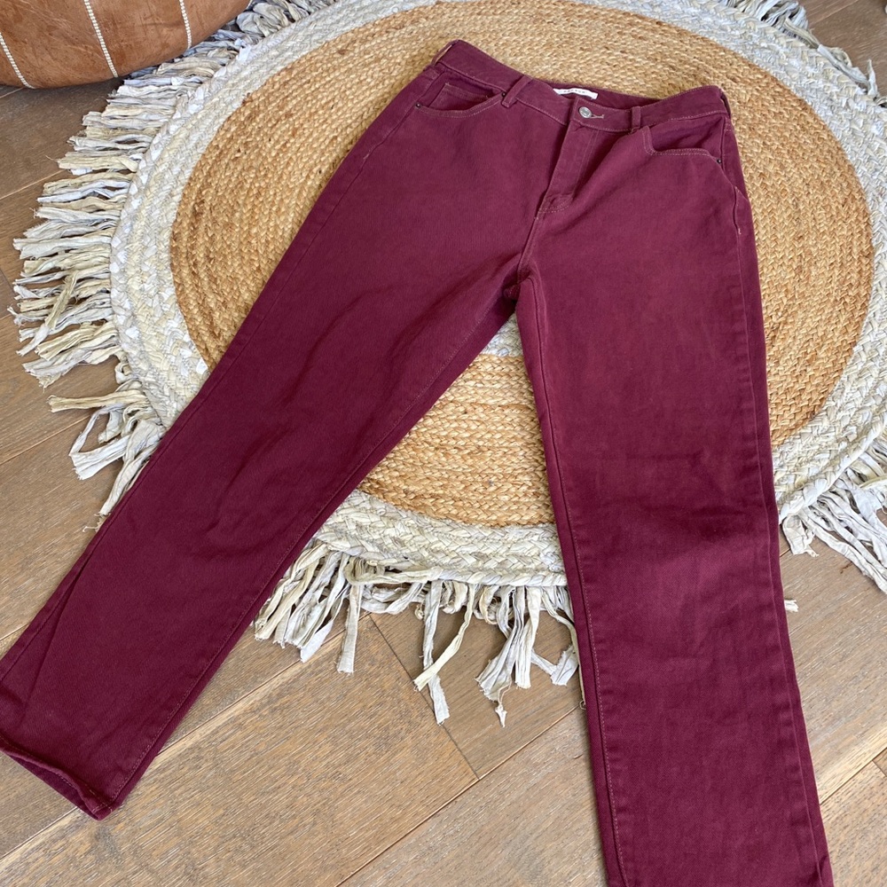 PacSun Burgundy Red Mom Jeans 28 Perfect